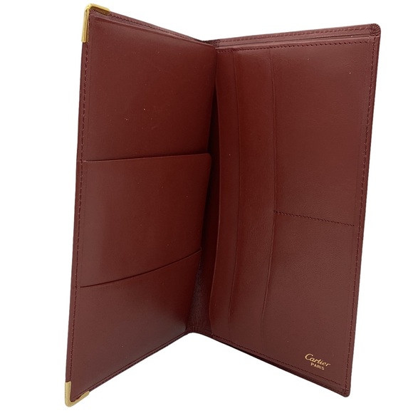 Cartier Bi-Fold Long Wallet in Burgundy - Picture 6 of 10